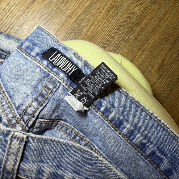 Vintage 90's Laundry Shelli Segal Graffiti Doodle
Print Straight Leg Jeans Sz 6 - Picture 11 of 12